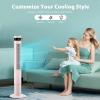 imageAntarctic Star Tower Fan Portable Electric Oscillating Fan Quiet Cooling Remote Control Standing Bladeless Floor Fans 3 Speeds Wind Modes Timer Bedroom Office 43 inch WhitePink