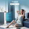 imageAntarctic Star Tower Fan Portable Electric Oscillating Fan Quiet Cooling Remote Control Standing Bladeless Floor Fans 3 Speeds Wind Modes Timer Bedroom Office 43 inch WhiteWhite