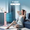 imageAntarctic Star Tower Fan Portable Electric Oscillating Fan Quiet Cooling Remote Control Standing Bladeless Floor Fans 3 Speeds Wind Modes Timer Bedroom Office 43 inch WhitePink