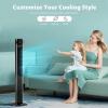 imageAntarctic Star Tower Fan Portable Electric Oscillating Fan Quiet Cooling Remote Control Standing Bladeless Floor Fans 3 Speeds Wind Modes Timer Bedroom Office 43 inch WhiteBlack