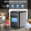 imageCountertop Ice Maker Machine 8 Ice Cubes in 6 mins 26lbDay Ice with 2 Sizes Portable Mini Energy Saving ampamp BasketScoop for HomePartyTravelCampingBarBlackBLACK