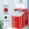 imageNugget Countertop Ice Maker with Chewable Pellet Ice Portable Ice Machine Pebble Ice with SelfCleaning 34Lbs24H One Button Operation for Kitchen Home Red