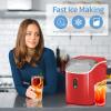 imageNugget Countertop Ice Maker with Chewable Pellet Ice Portable Ice Machine Pebble Ice with SelfCleaning 34Lbs24H One Button Operation for Kitchen Home Red