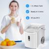 imageNugget Countertop Ice Maker with Soft Chewable Pellet Ice Automatic 34lbs in 24 HoursPebble Portable Ice Machine with Ice Scoop SelfCleaning OneClick Operation for KitchenOffice White