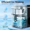 imageNugget Countertop Ice Maker with Soft Chewable Pellet Ice Pebble Portable Ice Machine 35Lbs24H SelfCleaning Sonic Ice One Button Operation for KitchenOffice Stainless Steel Black