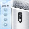 imageNugget Countertop Ice Maker with Soft Chewable Pellet Ice Pebble Portable Ice Machine 36Lbs24H SelfCleaning Sonic Ice Maker One Button Operation for KitchenOffice Stainless Steel BlackStainless Steel Silver