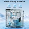 imageNugget Countertop Ice Maker with Soft Chewable Pellet Ice Pebble Portable Ice Machine 36Lbs24H SelfCleaning Sonic Ice Maker One Button Operation for KitchenOffice Stainless Steel BlackStainless Steel Silver