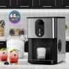 imageNugget Ice Maker Countertop 44Lbs24H Pellet Ice Machine with SelfCleaning ampamp Water Reservoir  Chewable Pebble Ice Maker for Home Office Bar  Silver Stainless SteelSilver