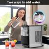 imageNugget Ice Maker Countertop 44Lbs24H Pellet Ice Machine with SelfCleaning ampamp Water Reservoir  Chewable Pebble Ice Maker for Home Office Bar  Silver Stainless SteelSilver