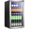 imageAntarctic Star 18L Beverage Refrigerator Cooler 24Can Mini Fridge with Quiet Compressor LED LightFreestanding Small Fridge with Electronic Temperature Control for Home and Bar4061 Silver