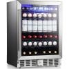 imageAntarctic Star 29 CuFt Beverage Refrigerator115 Can Beer Soda Wine Cooler Low Noise Transparent Glass Door Stainless Steel LED Light Safety Lock for Home and Bar 15 Inch51 CuFt