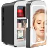 imageAntarctic Star Compact Refrigerator Portable Mini Fridge Skin Care 4L Capacity6 Cans for Bedroom Car Office ampamp Dorm Small Cooler for Cosmetics Beverage and Food BlackBlack Mirror