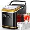 imageAntarctic Star Countertop Ice Maker Machine with Handle 2 Size Ice Cube 9 Cubes Ready in 6 Mins 26lbs24Hrs SelfCleaning Portable Ice Maker wBasket and Scoop for HomeKitchenCampingRV WhiteZ5812KBlack