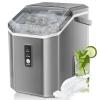 imageAntarctic Star Countertop Ice Maker Portable Ice Machine AutomaticCleaning Ice Makers 34Lbs24H Pebble Portable Ice Machine with Ice Scoop for Home Kitchen Bar Party GreyGREY