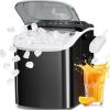 imageAntarctic Star Ice Maker Countertop Portable Ice Machine with Carry Handle 26Lbs 24H 9 Cubes Ready in 6 Mins SelfCleaning with Ice Scoop ampamp Basket for KitchenOfficePartyStainless Steel Black