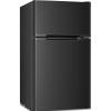imageAntarctic Star Mini Compact Refrigerator 32 CuFt Separate Freezer Double 2Door Adjustable Removable Shelves for ApartmentDormOfficeBLACKBLACK