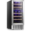 imageAntarctic Star Mini Fridge 15quot Wine Cooler Under Counter Beverage Refrigerator Beer Wine Fridge 28 Bottles Dual Zone Builtin Freestanding Stainless Steel DoubleLayer Tempered Glass Door chiller