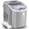 imageAntarctic Star Nugget Ice Makers Countertop Pebble Ice Machine with Chewable Pellet Ice 34Lbs24H SelfCleaning Sonic Ice OneClick Operation for KitchenOffice Stainless Steel BlackStainless Steel Red
