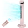 imageAntarctic Star Tower Fan Portable Electric Oscillating Fan Quiet Cooling Remote Control Standing Bladeless Floor Fans 3 Speeds Wind Modes Timer Bedroom Office 43 inch WhitePink