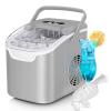 imageCountertop Ice Maker Machine 8 Ice Cubes in 6 mins 26lbDay Ice with 2 Sizes Portable Mini Energy Saving ampamp BasketScoop for HomePartyTravelCampingBarBlackGrey