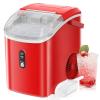 imageNugget Countertop Ice Maker with Chewable Pellet Ice Portable Ice Machine Pebble Ice with SelfCleaning 34Lbs24H One Button Operation for Kitchen Home Red