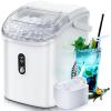 imageNugget Countertop Ice Maker with Soft Chewable Ice 34LBS24HPebble Portable Machine Scoop SelfCleaning OneClick OperationSonic Ice for KitchenOfficeBar GrayWhite