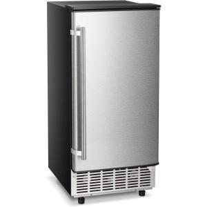 imageAntarctic Star 15quot W Commercial Under Counter Ice Maker Machine 40PCS20Min80 LbDay AutoCleaning ampamp 24H Timer Freestanding Ice Maker Ideal for Commercial ampamp Home SilverSILVER