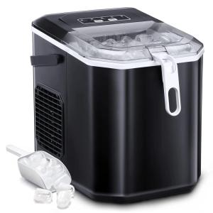 imageAntarctic Star Countertop Ice Maker Portable Machine with HandleSelfCleaning Makers 26Lbs24H 9 Cubes Ready in 6 Mins SL ice for Home Kitchen Bar Party Black