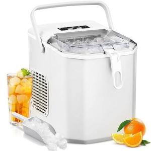 imageAntarctic Star Countertop Ice Maker26lbs24Hrs9 Bullet Ice Cubes Every 6 MinutesSLSelfCleaning countertop ice Makers with Basket and ScoopPerfect for Home Kitchen RV Camping WhiteWhite