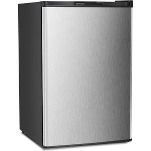 imageAntarctic Star Upright Freezer 30 Cuft Compact Mini Freezer with Reversible Single Door Temperature Control Removable Shelves Small freezer Stainless Steel for Dorms Home Office Silver