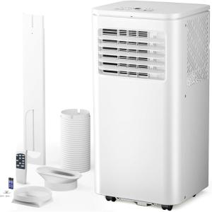 imagePortable Air Conditioners 8000 BTU with Remote Control 4 in 1 Free Standing Cooling AC with Fan ampamp Dehumidifier ampamp Cools 24H Timer Sleep Mode Windows Sealing Kit for Room8000 BTU with Drain plug