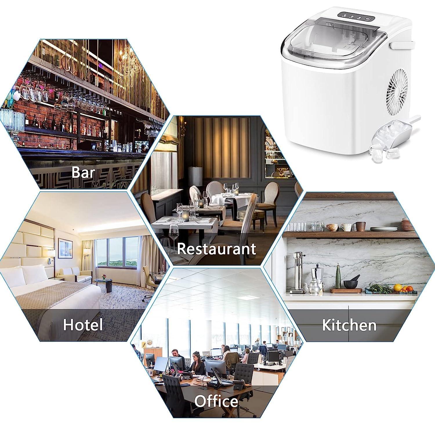 imageAntarctic Star Countertop Ice Maker Portable Ice Machine with HandleSelfCleaning Ice Makers 26Lbs24H 9 Ice Cubes6 Mins for Home Kitchen Bar Party White