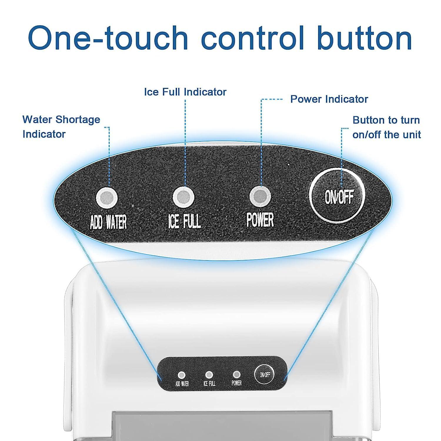 imageAntarctic Star Countertop Ice Maker Portable Ice Machine with HandleSelfCleaning Ice Makers 26Lbs24H 9 Ice Cubes6 Mins for Home Kitchen Bar Party White