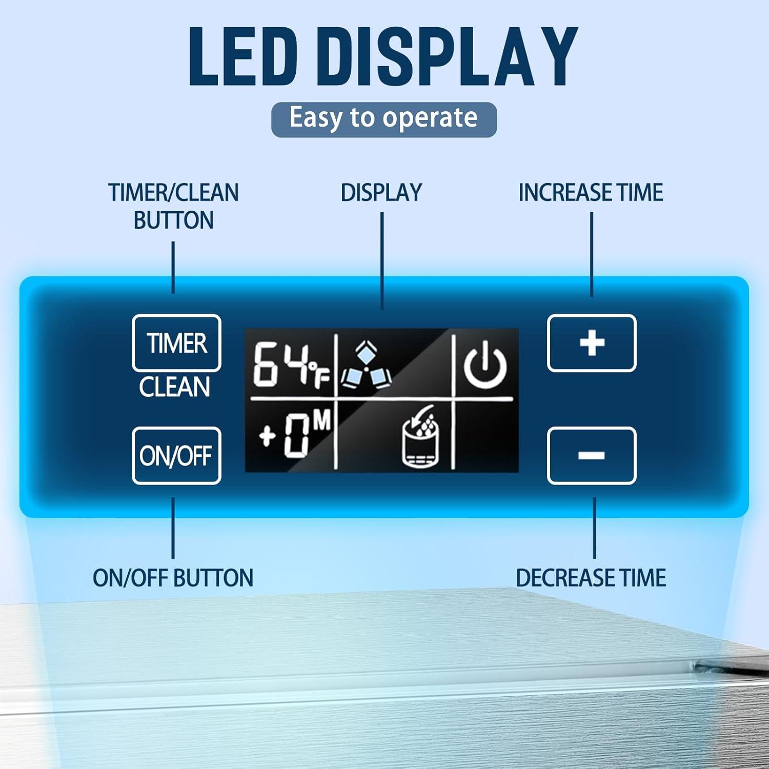 imageAntarctic Star Under Counter Nugget Ice Maker Freestanding Ice Machine with Water Inlet Pipe Draining Pipe 70lbs in 24H 24Hour Timer ampamp SelfCleaning Silver Commercial ice MakerSLIVER