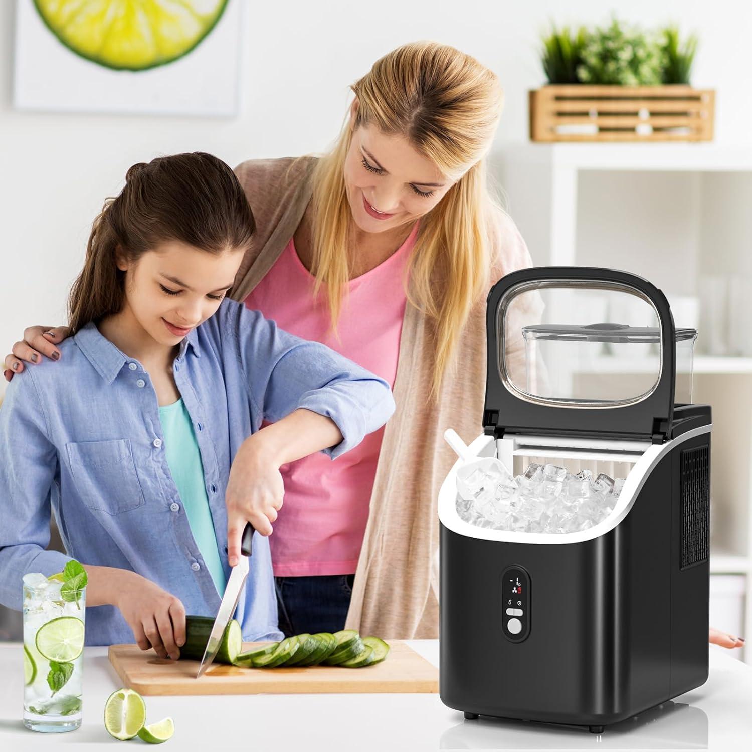 imageIce Cube Maker Antarctic Star Countertop Ice Machine 2 Ways to Add Water 30Lbs24H 16Pcs13Mins SelfCleaning Ice ScoopampampIce Basket for KitchenOfficeBar Black