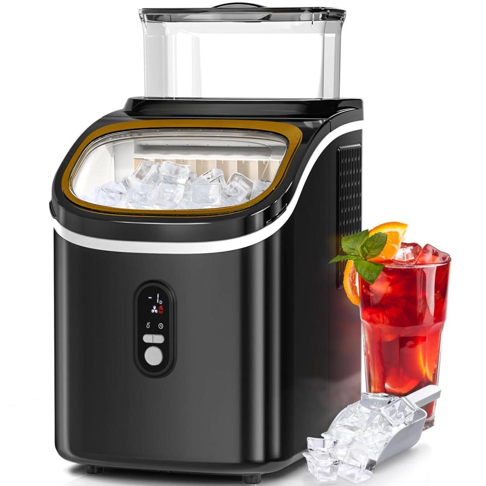 imageIce Cube Maker Antarctic Star Countertop Ice Machine 2 Ways to Add Water 30Lbs24H 16Pcs13Mins SelfCleaning Ice ScoopampampIce Basket for KitchenOfficeBar Black
