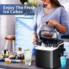 imageAntarctic Star Ice Maker Countertop with AutoCleaning 26Lbs24Hrs 9 Cubes in 6 Mins OneClick Button 2 Sizes of Bullet Ice Energy Saving Ice Machine for Kitchen Office Dorm Black