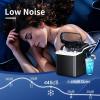 imageAntarctic Star Ice Maker Countertop with AutoCleaning 26Lbs24Hrs 9 Cubes in 6 Mins OneClick Button 2 Sizes of Bullet Ice Energy Saving Ice Machine for Kitchen Office Dorm Black