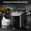 imageAntarctic Star Nugget Ice Maker Countertop with Soft Chewable Ice Portable Sonic Ice Maker with Basket and Scoop Removable Top Cover AutoCleaning for HomePartyRVCamping Stainless Steel Black