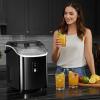 imageAntarctic Star Nugget Ice Maker Countertop with Soft Chewable Ice Portable Sonic Ice Maker with Basket and Scoop Removable Top Cover AutoCleaning for HomePartyRVCamping Stainless Steel Black