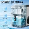 imageAntarctic Star Nugget Ice Maker with Soft Chewable Pellet Ice Pebble Portable Countertop Ice Machine 36Lbs24H Automatic Cleaning Sonic Ice OneClick Operation for Kitchen Stainless Steel Silver