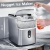 imageAntarctic Star Nugget Ice Maker with Soft Chewable Pellet Ice Pebble Portable Countertop Ice Machine 36Lbs24H Automatic Cleaning Sonic Ice OneClick Operation for Kitchen Stainless Steel Silver