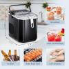 imageAntarctic Star Portable Ice Maker 9 Ice Cubes in 612Mins 28 LbsDay 2 Size of Bullet Ice Ice Maker Machine SelfCleaning Function with Ice Scoop and Basket for HomeKitchenOfficeRVBlack