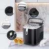 imageAntarctic Star Portable Ice Maker 9 Ice Cubes in 612Mins 28 LbsDay 2 Size of Bullet Ice Ice Maker Machine SelfCleaning Function with Ice Scoop and Basket for HomeKitchenOfficeRVBlack