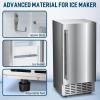 imageAntarctic Star Under Counter Nugget Ice Maker Freestanding Ice Machine with Water Inlet Pipe Draining Pipe 70lbs in 24H 24Hour Timer ampamp SelfCleaning Silver Commercial ice MakerSLIVER