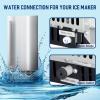 imageAntarctic Star Under Counter Nugget Ice Maker Freestanding Ice Machine with Water Inlet Pipe Draining Pipe 70lbs in 24H 24Hour Timer ampamp SelfCleaning Silver Commercial ice MakerSLIVER