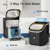 imageIce Cube Maker Antarctic Star Countertop Ice Machine 2 Ways to Add Water 30Lbs24H 16Pcs13Mins SelfCleaning Ice ScoopampampIce Basket for KitchenOfficeBar Black