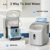 imageIce Cube Maker Antarctic Star Countertop Ice Machine 2 Ways to Add Water 30Lbs24H 16Pcs13Mins SelfCleaning Ice ScoopampampIce Basket for KitchenOfficeBar Grey