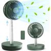 imageAntarctic Star Oscillating Fan Portable Foldable Pedestal Fan  Rechargeable Battery Standing Table Fan with 10 Speeds with Remote Control for Camping Travel Outdoor Home Office Green