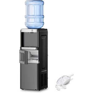 imageAntarctic Star 3in1 Hot and Cold Water Cooler Dispenser with Builtin Ice Maker for 3 to 5 Gallon Bottle Water Dispenserwith Child Safety LockBlackBlack